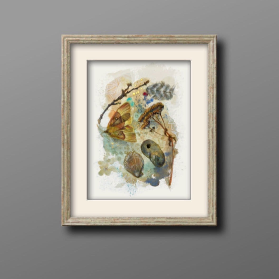 Spell for Protection. Oak Eggar Spell Print.