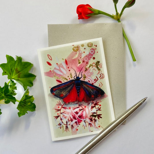 A7 Moth Greetings Card