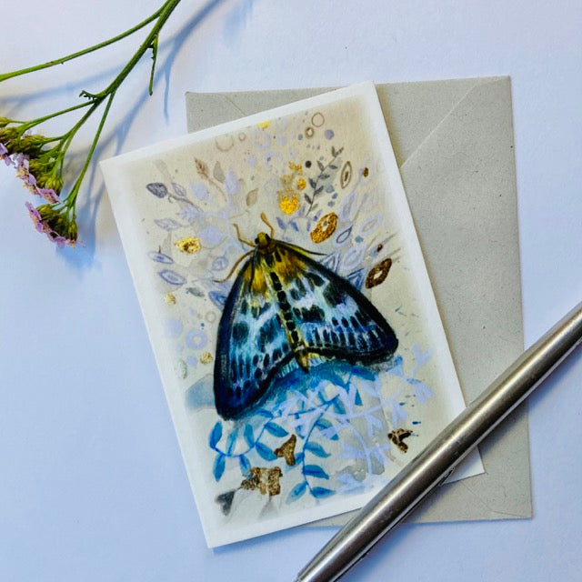 A7 Moth Greetings Card