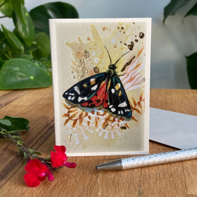 A7 Moth Greetings Card