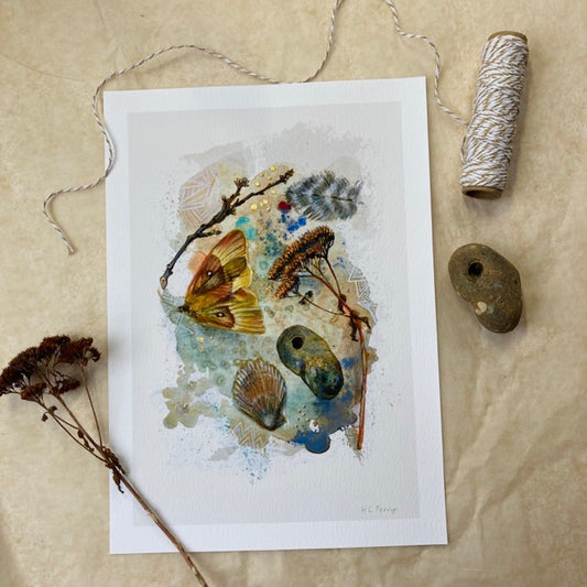 Spell for Protection. Oak Eggar Spell Print.