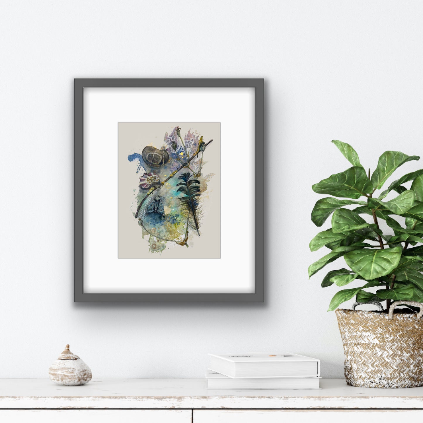Spell for Strength. Grey Dagger Spell Print