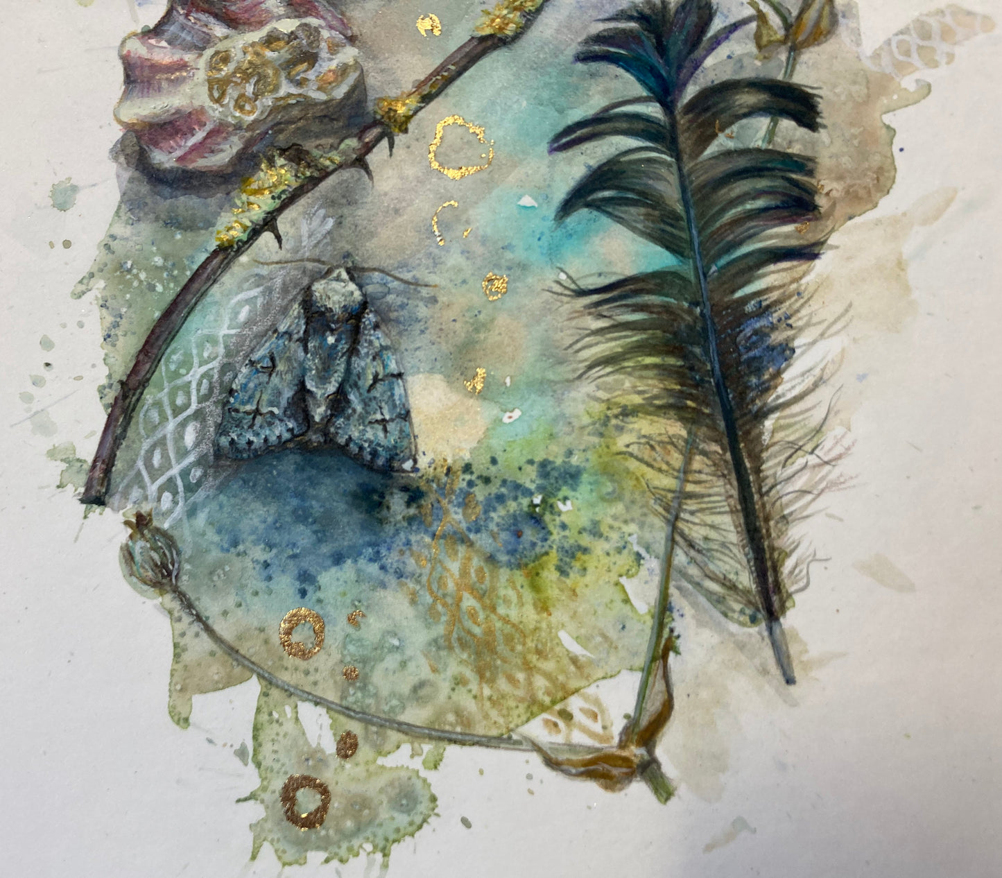 Spell for Strength. Grey Dagger Spell Print
