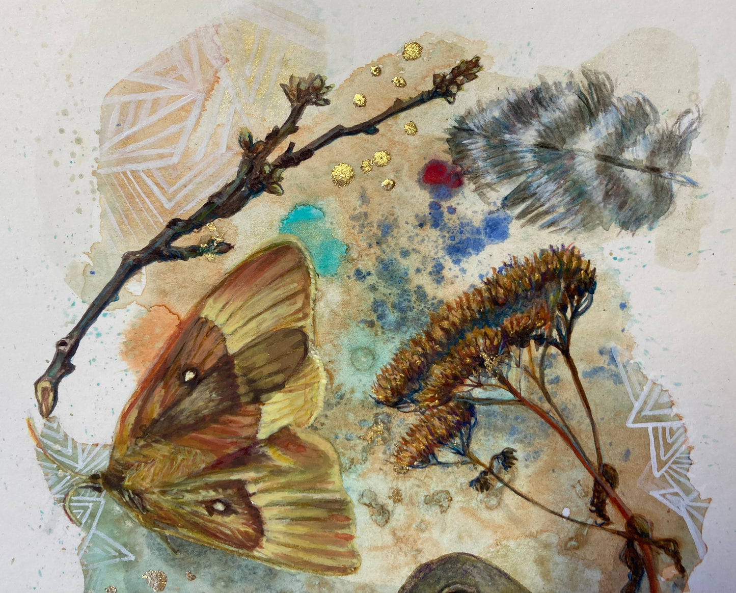 Spell for Protection. Oak Eggar Spell Print.