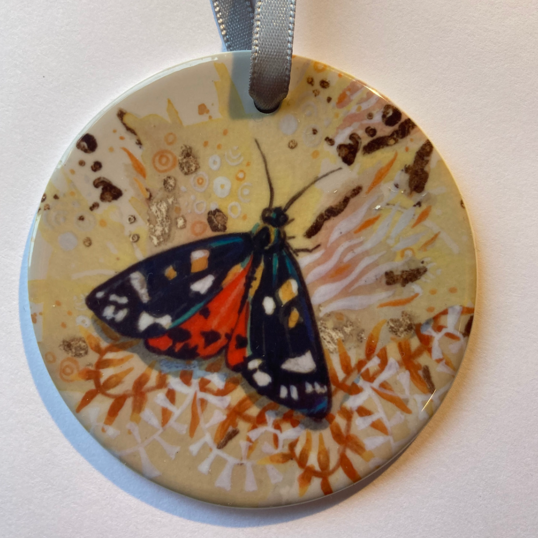 Scarlet Tiger Porcelain Ornament