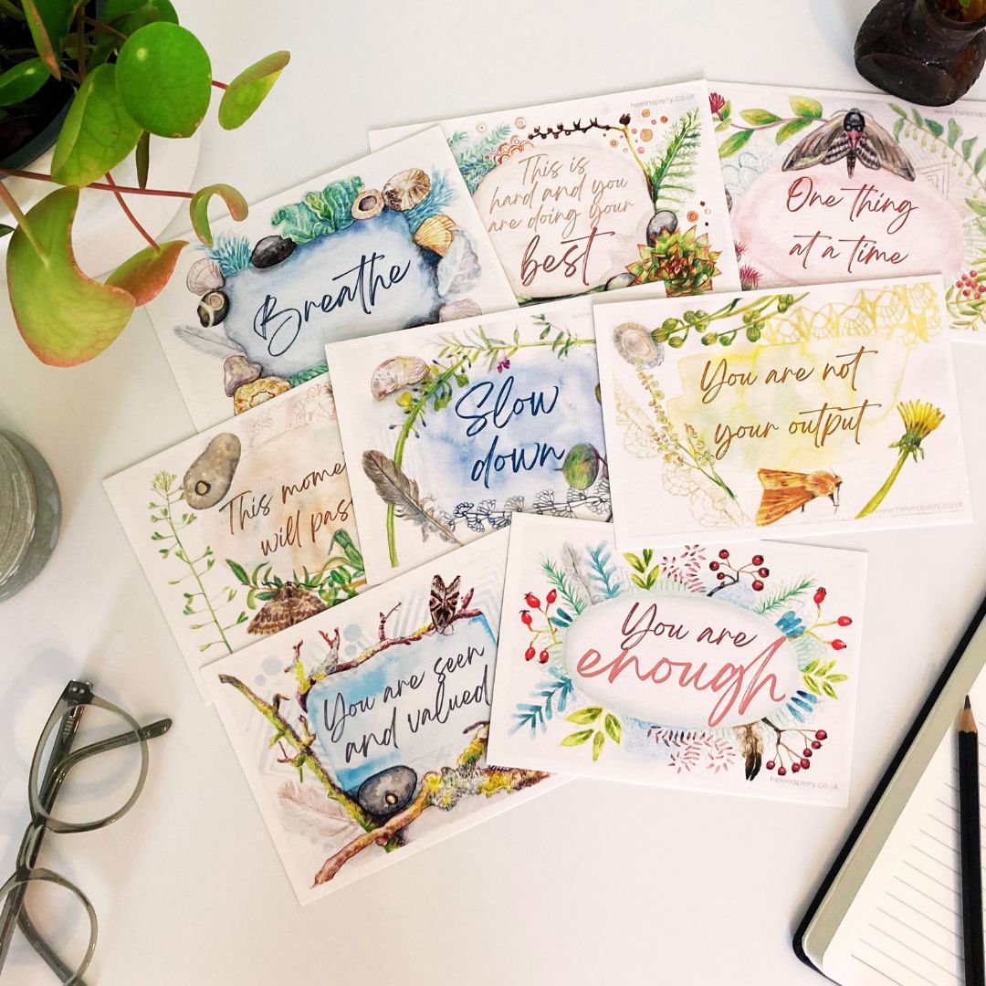 Set of 8 Self-Care Postcards