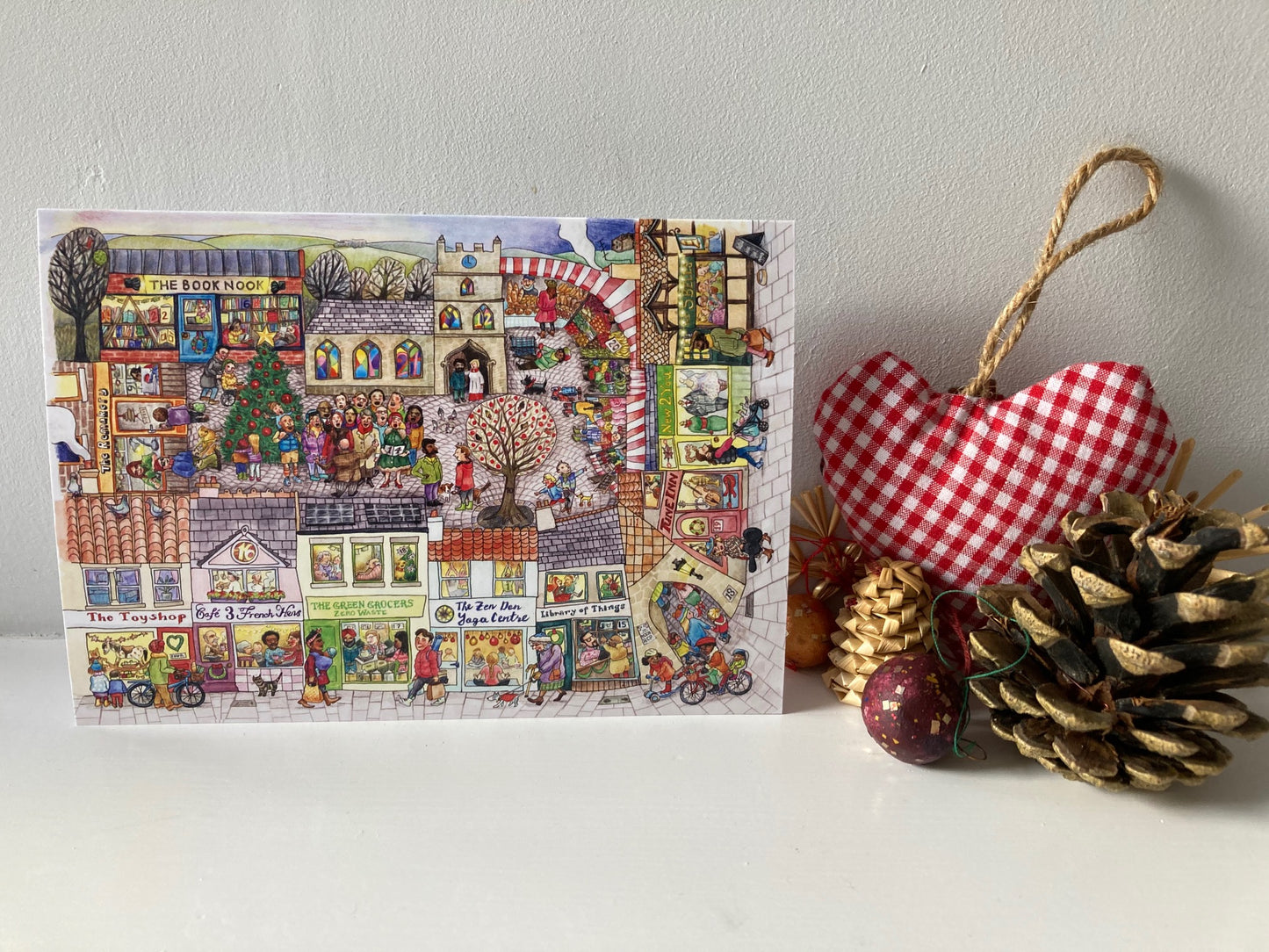 Eco-Advent Town Greeting Card.